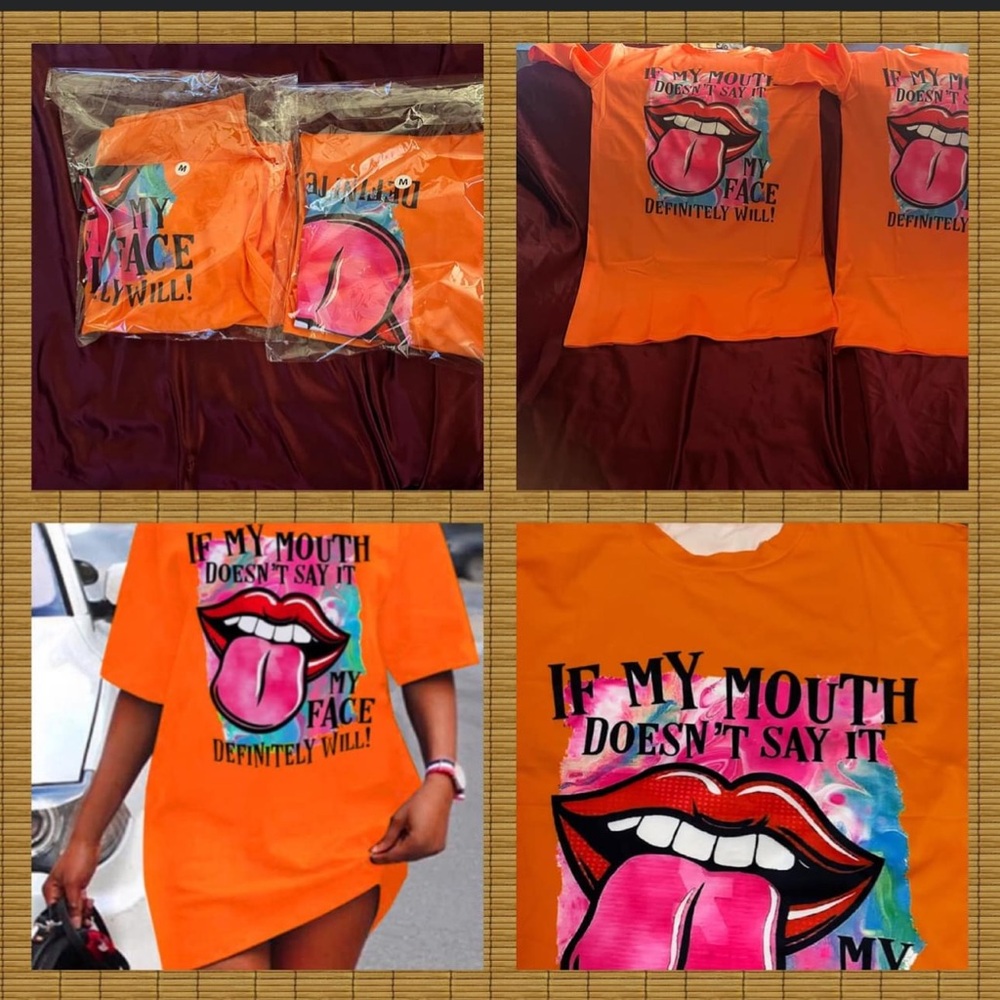 Orange T Shirt dress in good condition Medium